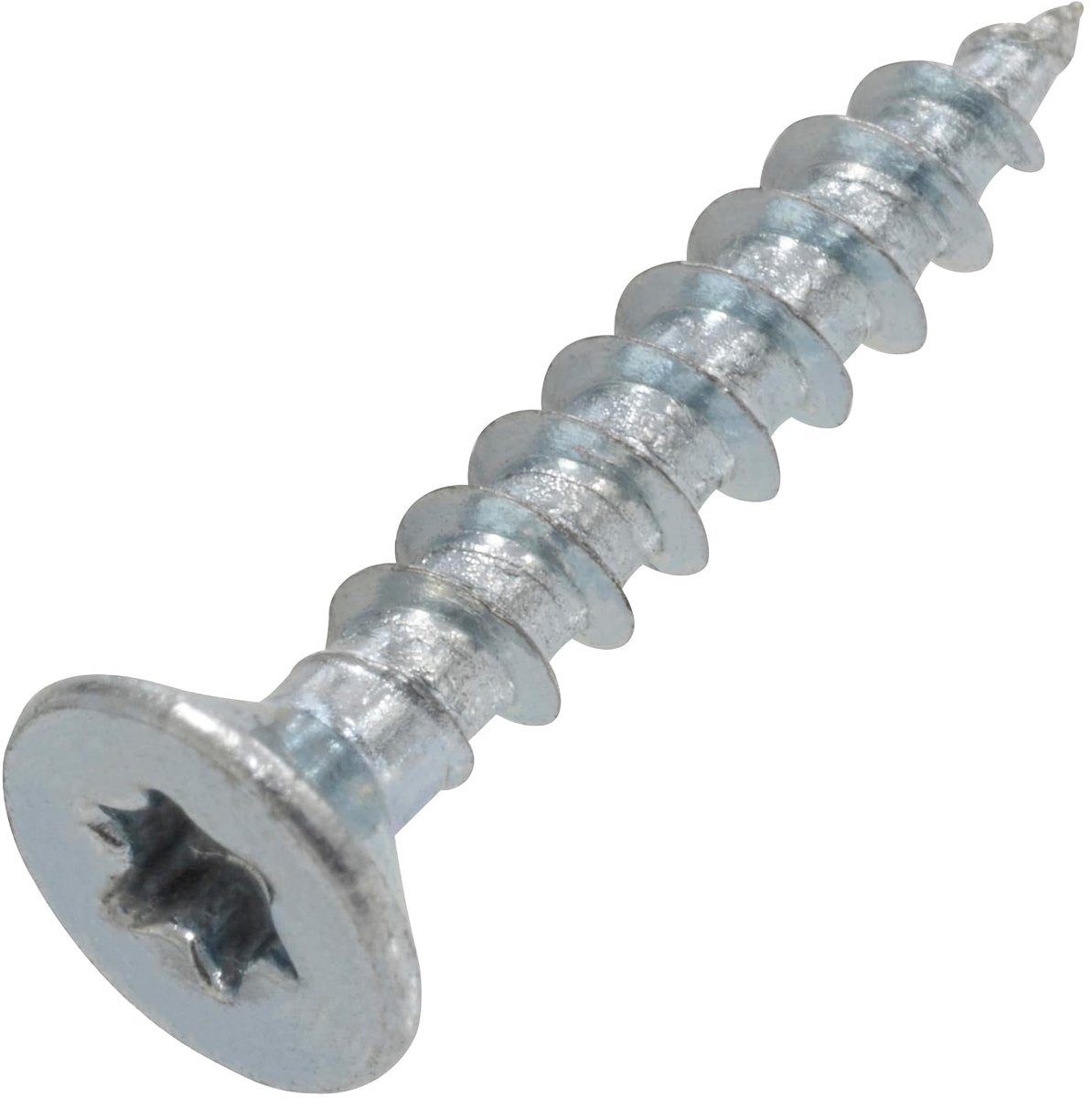 - C68220 - Set van 100 parkers voor hout met verzonken kop Ø3,5x20 mm met TX-steruitsparing - in verzinkt staal