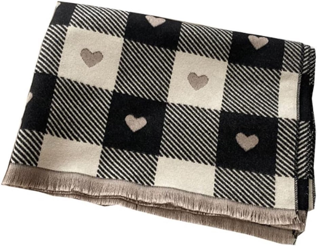 imitatie kasjmier plaid sjaal vrouwelijke herfst en winter warmte en lange bib kantoor sjaal 65 * 185cm (Color : A)