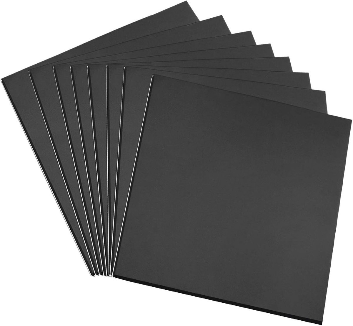schuimplaat, 8 stuks zwarte schuimrubber zelfklevende plaat 300 x 300 x 6mm schuimplaten, antislip schuimmat voor meubels DIY-projecten decoratie