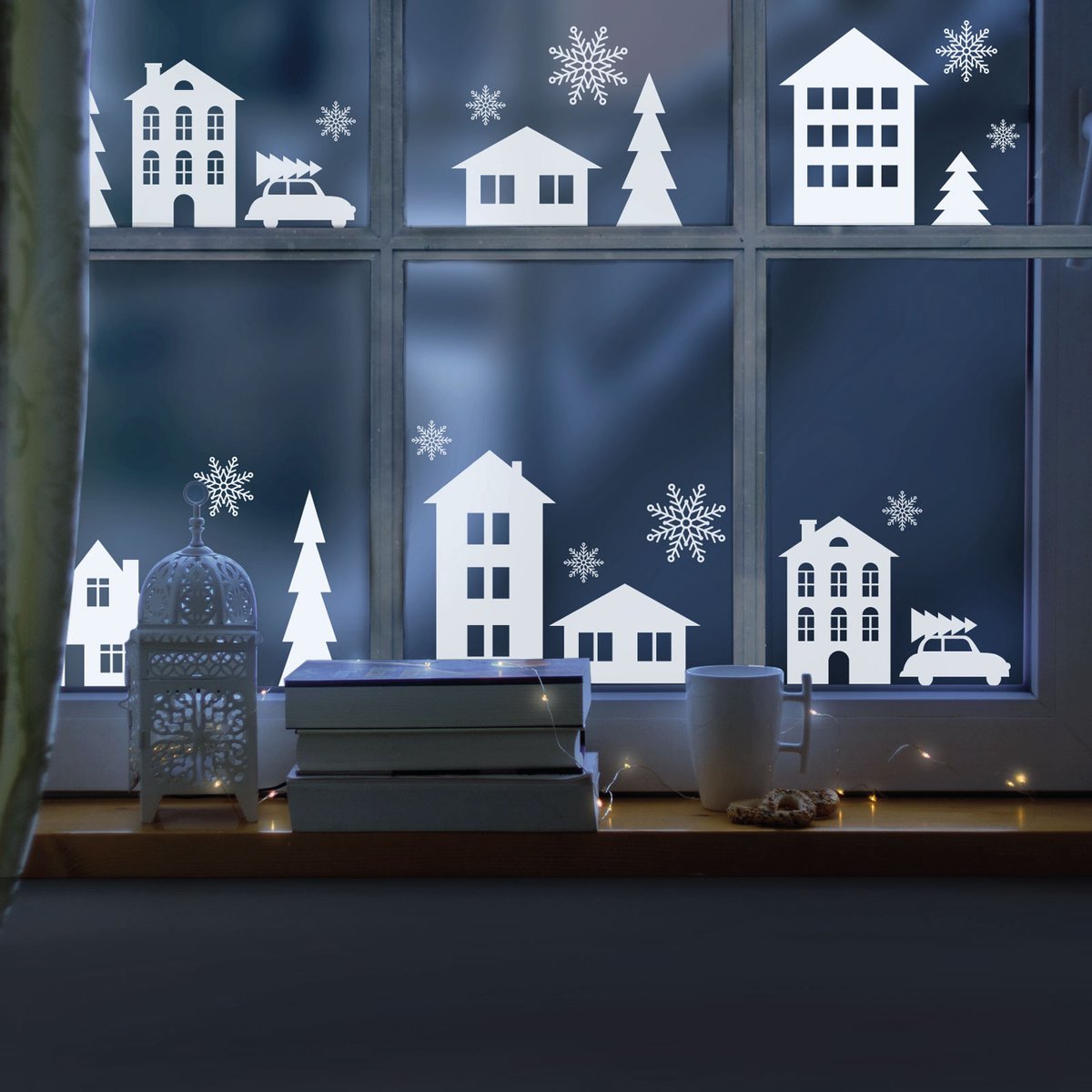 Kerst raamdecoratie - Kerstman - 28,5 x 27 cm 1 Stuks [58527A]