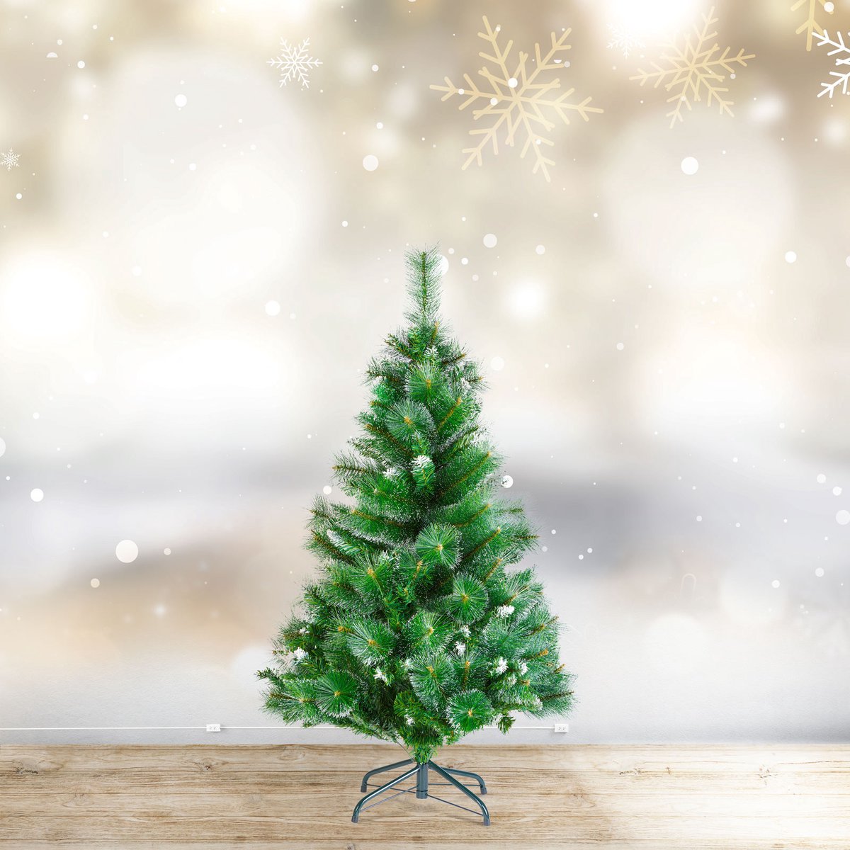 Kunstkerstboom - 180 cm - PVC - besneeuwd 1 Stuks [56482C]