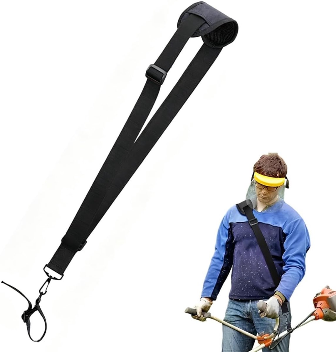 Schouderriem voor bosmaaier - verstelbaar met schouderkussen - ademend en comfortabel - ideaal voor langdurig tuinwerk - ShopVlot