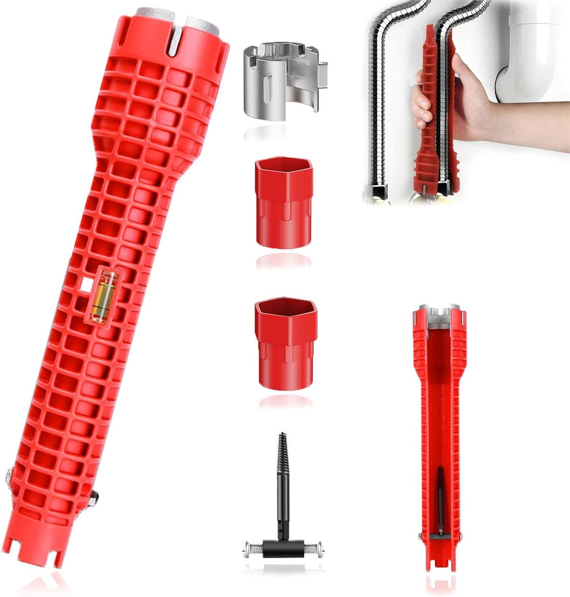 Tap sleutel 8-in-1 - multifunctioneel - robuuste constructie - ideaal voor sanitair - ShopVlot