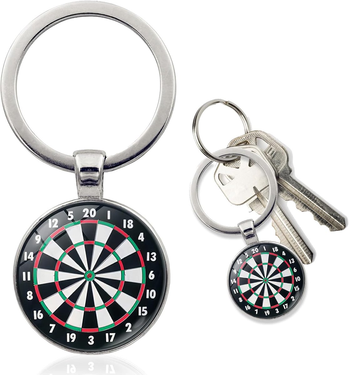 Dart sleutelhanger - zilver - dartcadeaus voor mannen - langdurig plezier - ShopVlot