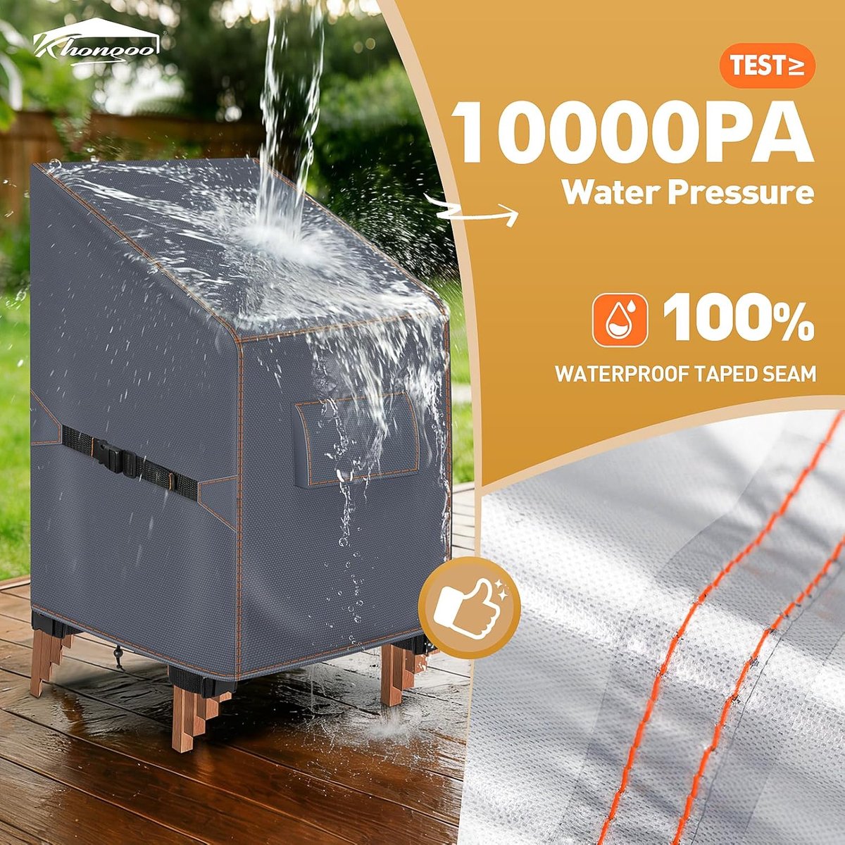 Tuinstoelhoes 420D Oxford - Waterdicht - UV-bestendig - Bescherming voor stapelstoelen - ShopVlot