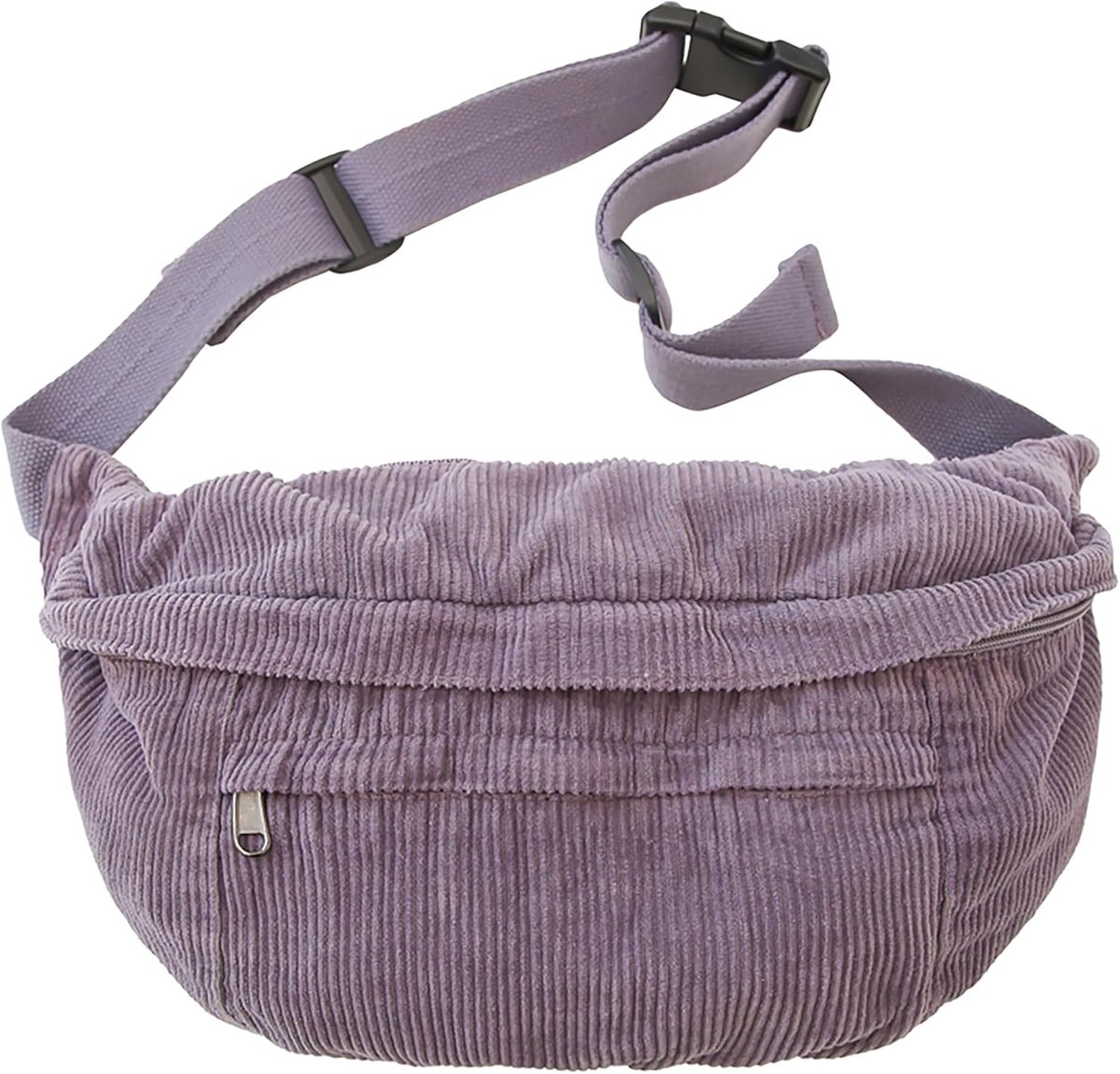 Heuptas Oversized 44 x 12 x 20 cm - Lila Corduroy - Comfortabel en praktisch voor reizen - ShopVlot