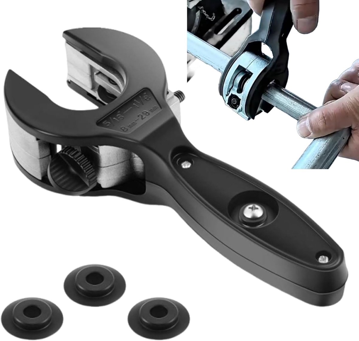 Buis snijder 8-29mm - met ratelmechanisme - voor koper en RVS - perfect voor krappe ruimtes - ShopVlot