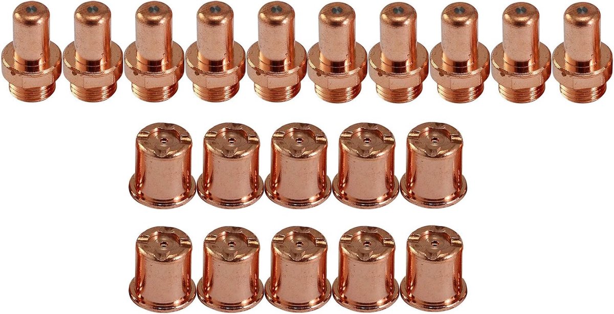Plasma snijbrander accessoires - 20-delige elektrode en mondstuk set - Geschikt voor CEBORA P70 CP-70 CB70 - ShopVlot