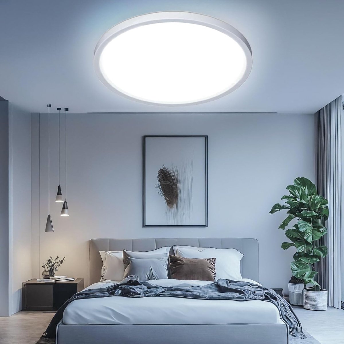 Plafondlamp rond 48 W - IP44 - 4800 lm - Perfect voor badkamer en keuken - ShopVlot