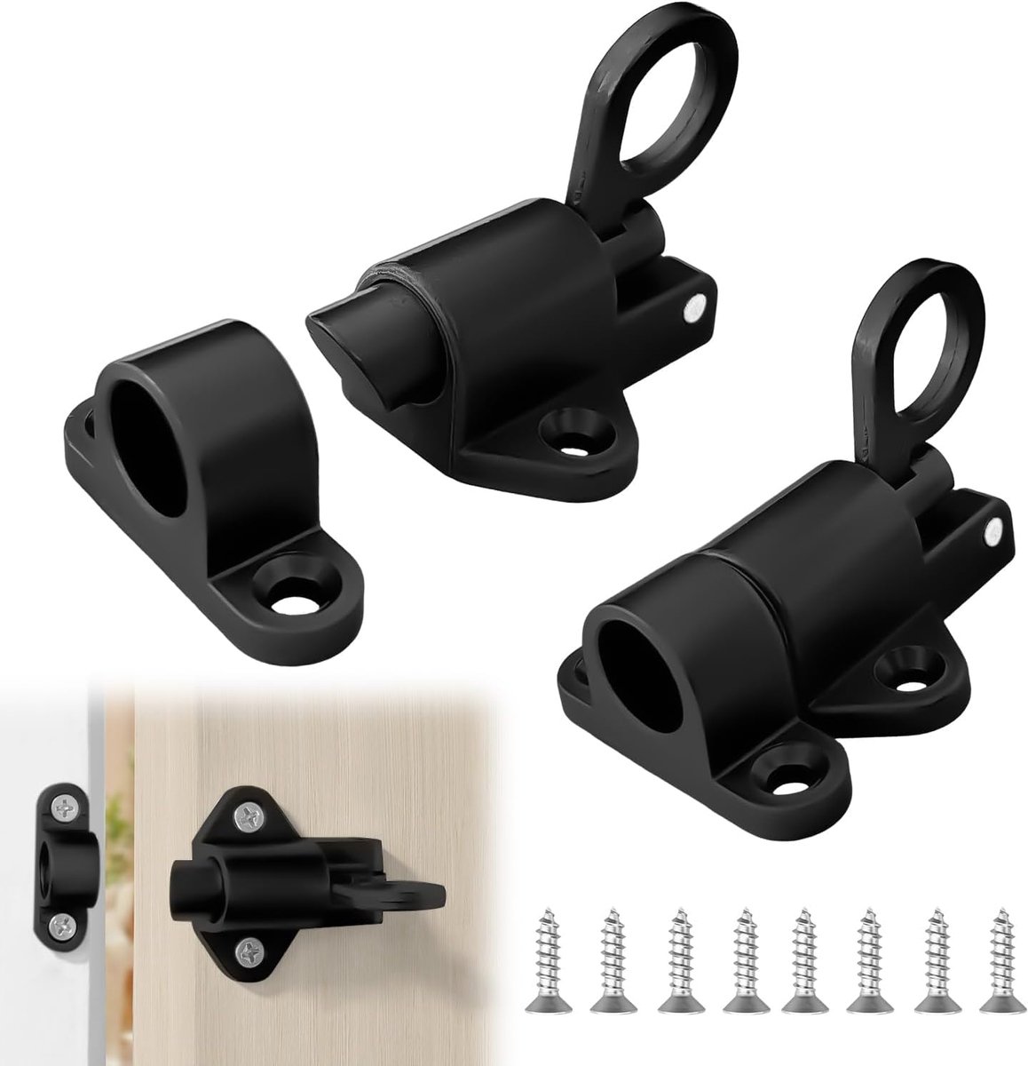 Automatische Deurslot 2-Pack - Veilige RVS Latch - Voor Binnen- en Buitendeuren - Ideaal voor Tuindeuren en Kasten - ShopVlot