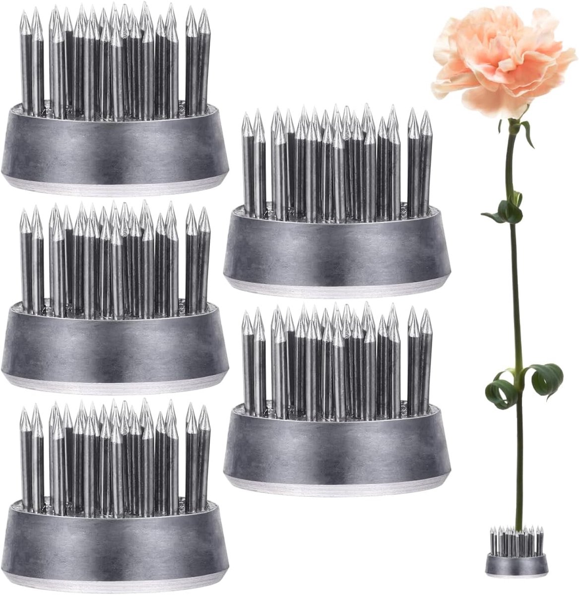 Bloemschikaccessoire naaldhouder - roestvrij staal - eenvoudig in gebruik - ideaal voor bloemstukken - ShopVlot