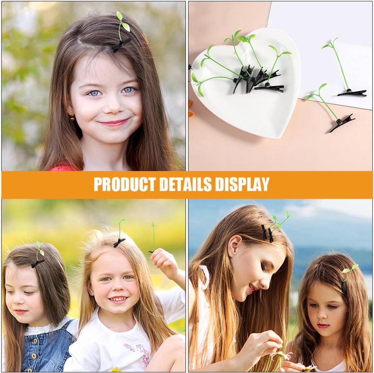 Haarklemmen set van 80 - schattige groene 3D-soja - veelzijdige haaraccessoires - perfect voor feestjes - ShopVlot