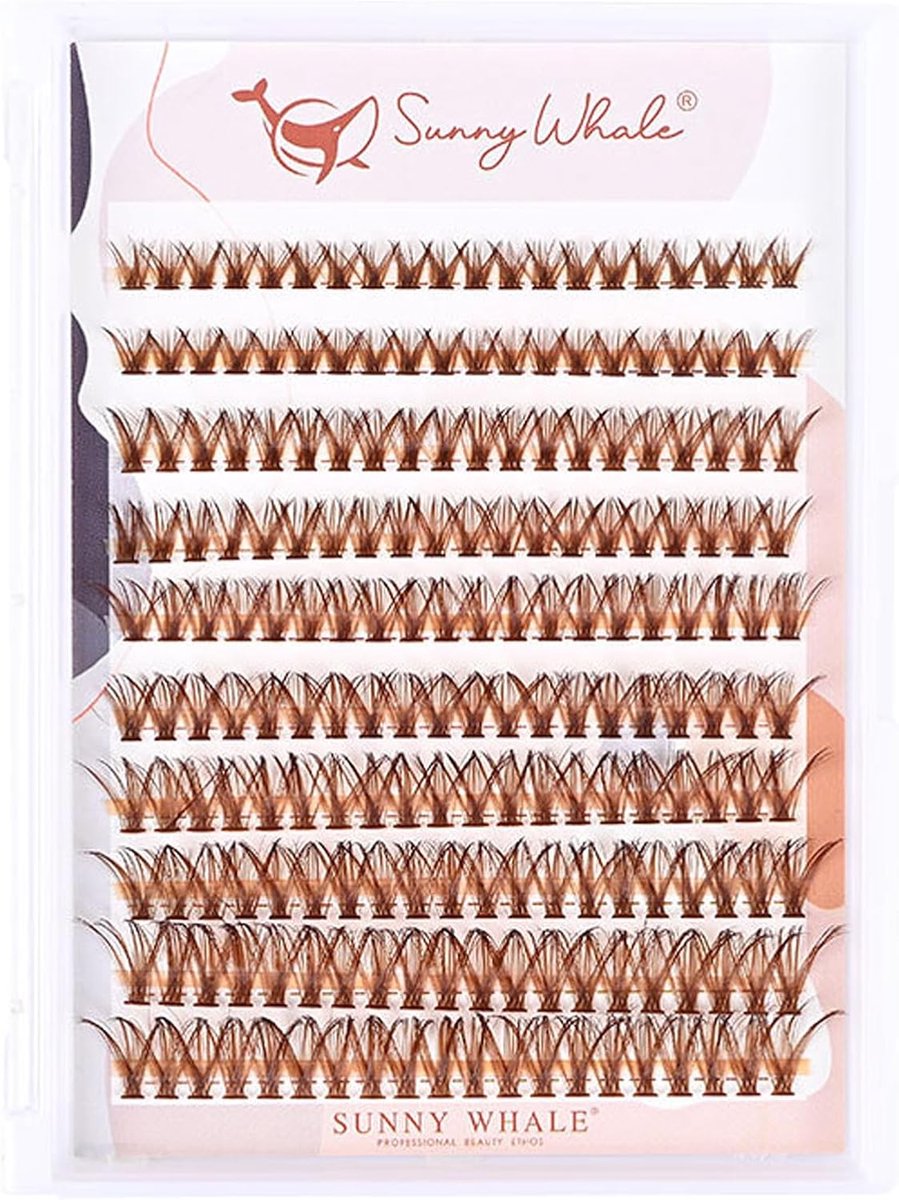 Wimperclusters 200 stuks - Individuele wispy wimperextensions - Natuurlijke bruine kleur - Voor een subtiele look - ShopVlot