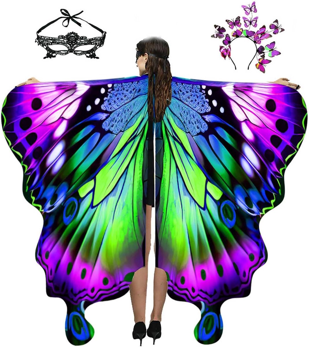 Vleermuis kostuum dames - carnaval kostuum - set van 3 accessoires - ideaal voor feestjes - ShopVlot