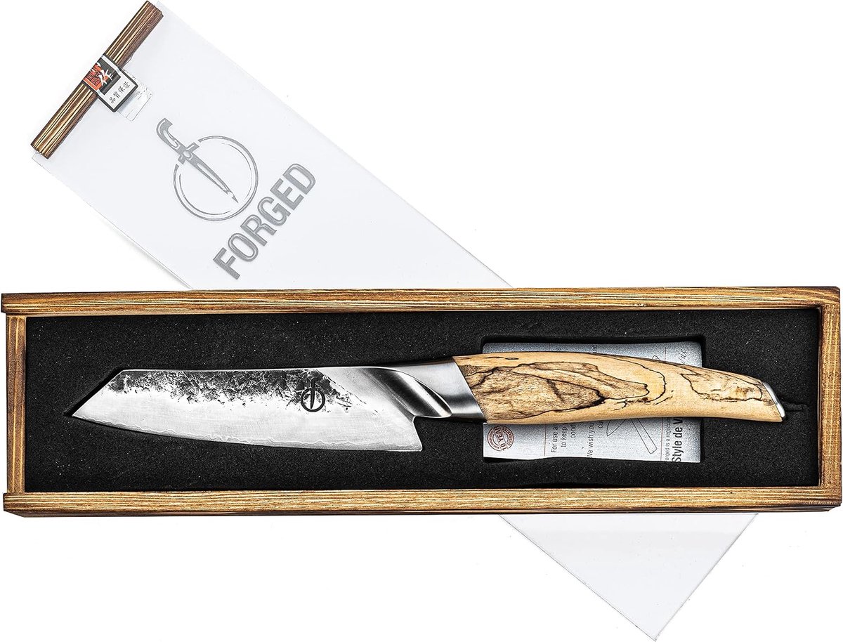Santoku mes 14 cm - Japanse VG10 staal - Handgeforgeerd 5-laags - Razor-sharp snede - ShopVlot