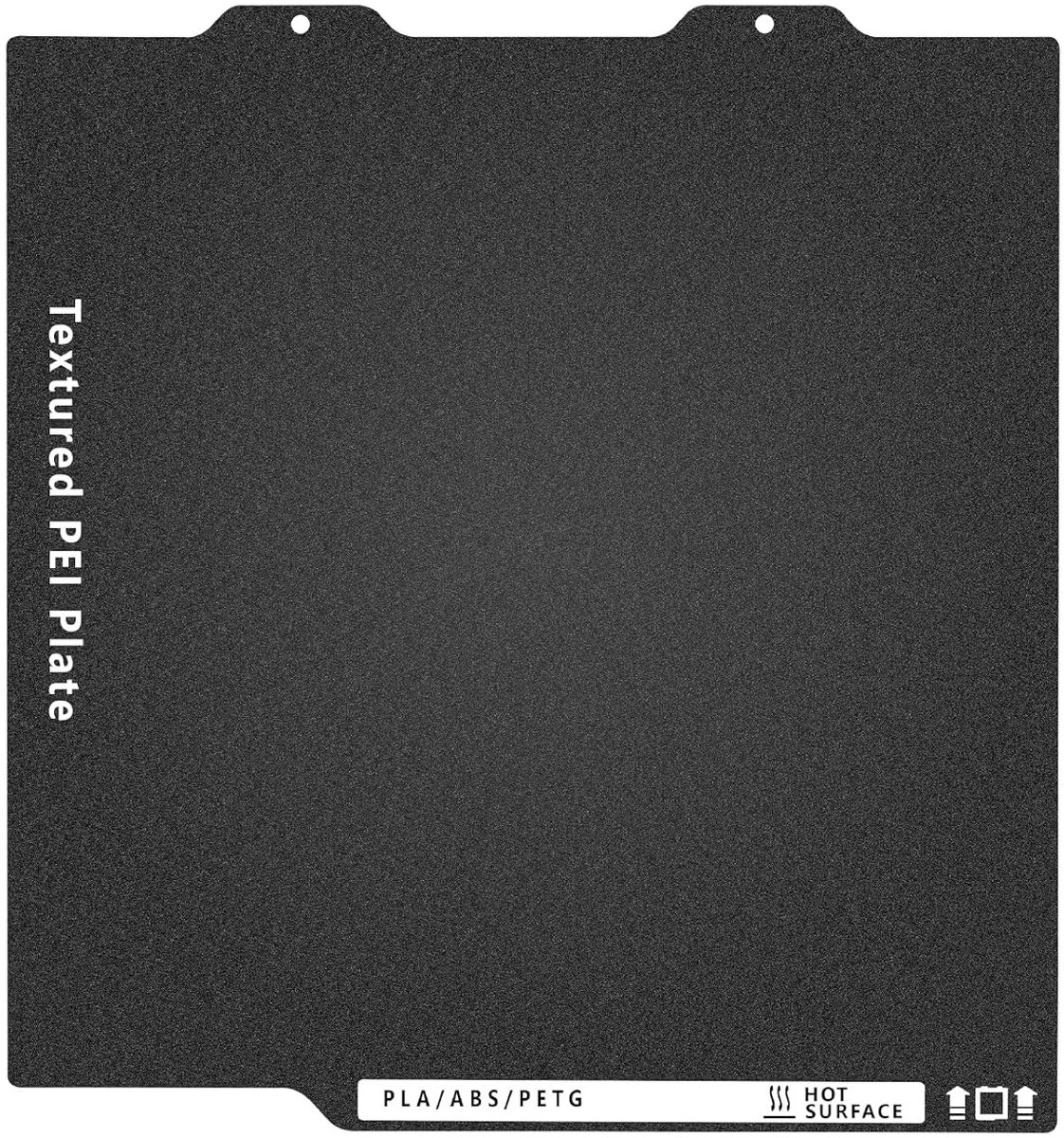 bouwplaat 184 x 184 mm - dubbelzijdige zwarte gestructureerde PEI-folie - flexibele verenstalen plaat - ShopVlot