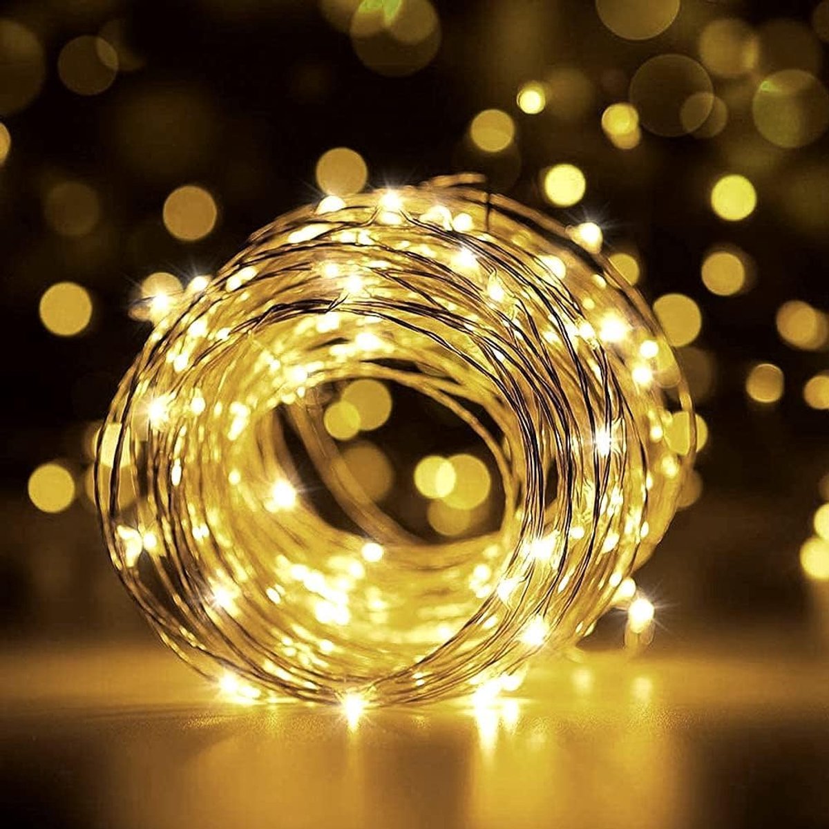 Sfeerverlichting 12m - 120 LED Warm Wit - IP65 Waterproof - Voor Kerstdecoratie - SnelShoppen