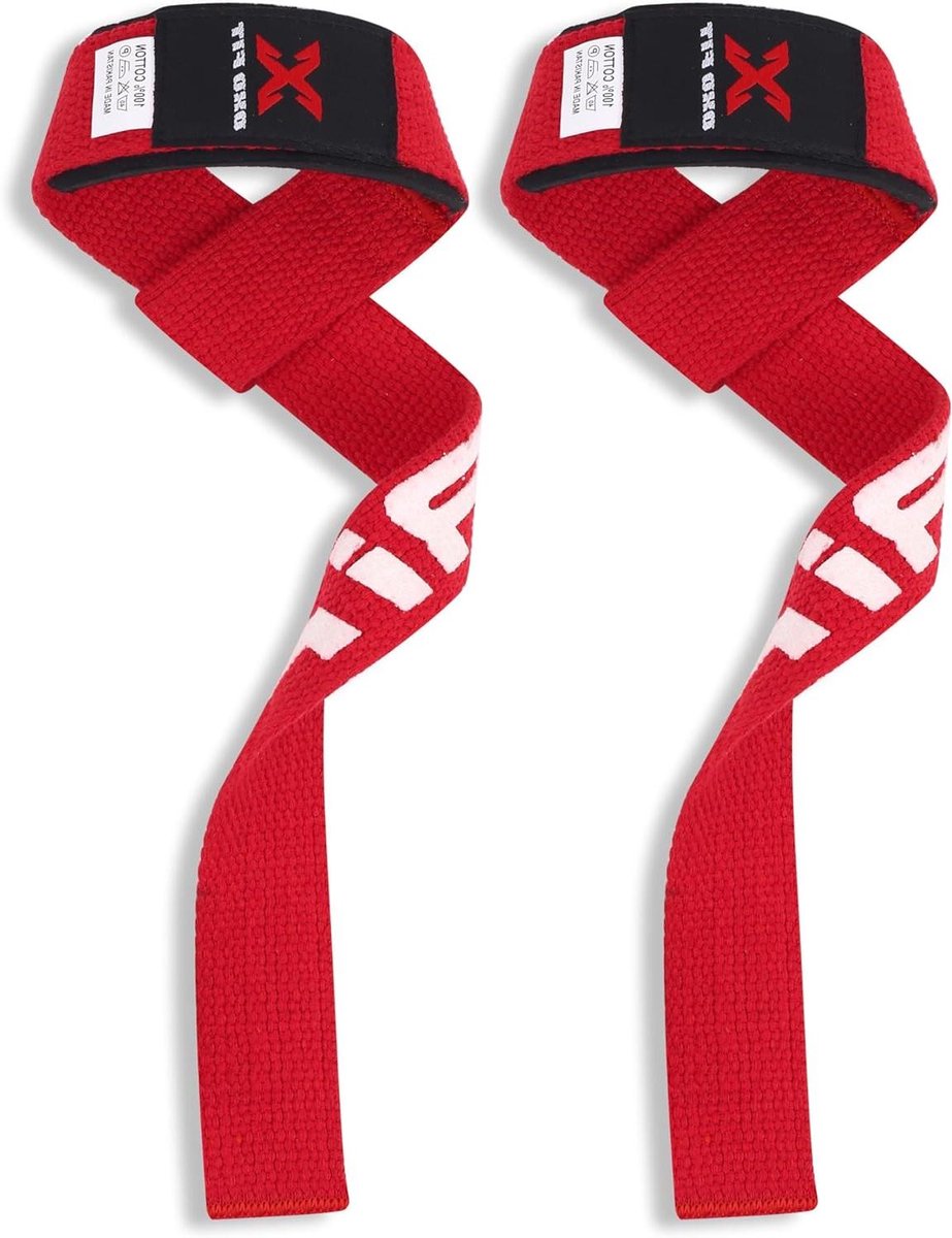 Gewichthefbanden - Polsbandages Fitness - Kracht Training - Gevoerde Polssteun - 55.9 cm - Rood