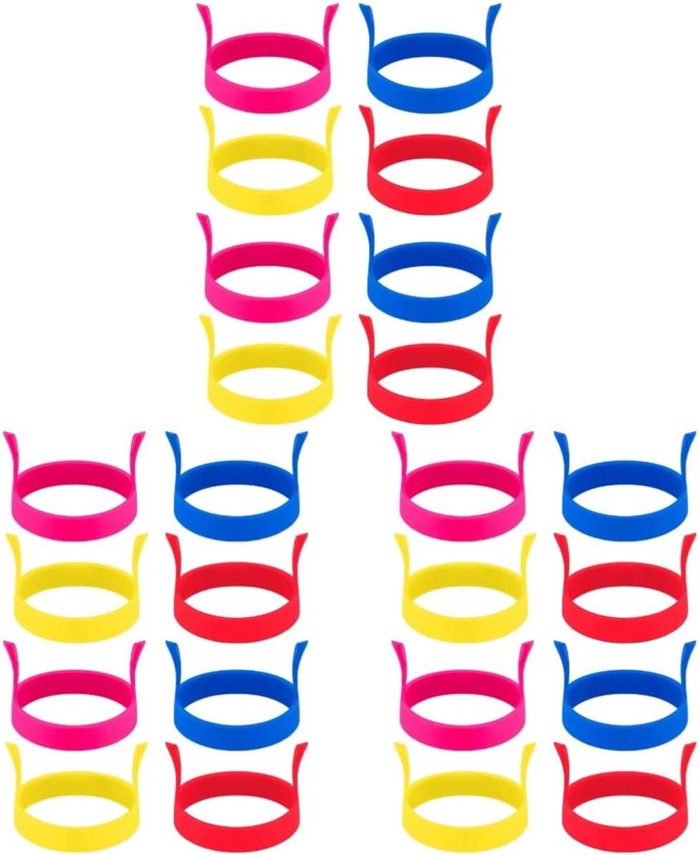 Eierkoekjes Ringen - Omelet Molds - Ontbijt Maken - Non-stick Silicone - 8 stuks - Gekleurd
