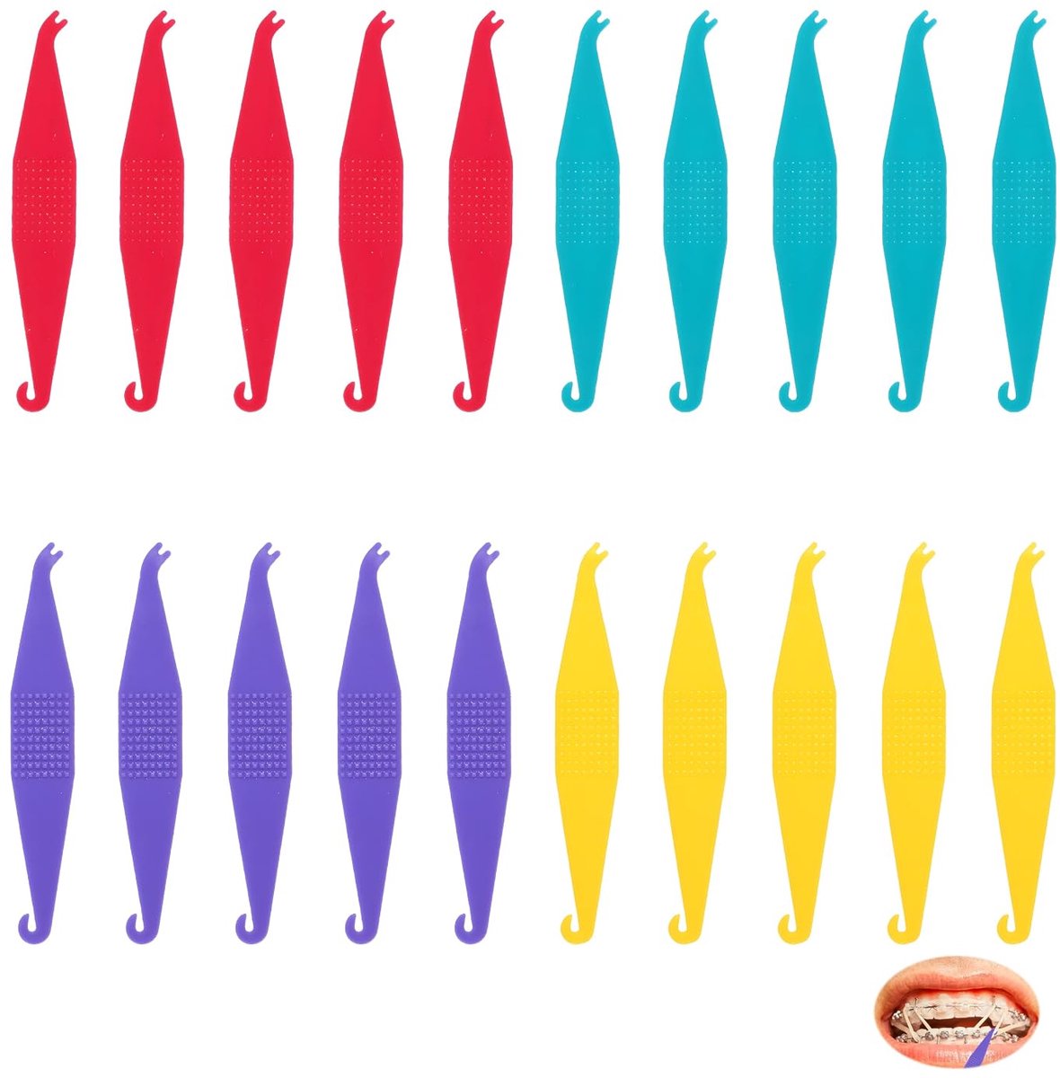 Elastic rubber holders set van 20 - elastische handgrepen - ergonomisch ontwerp - eenvoudig bevestigen - SnelShoppen