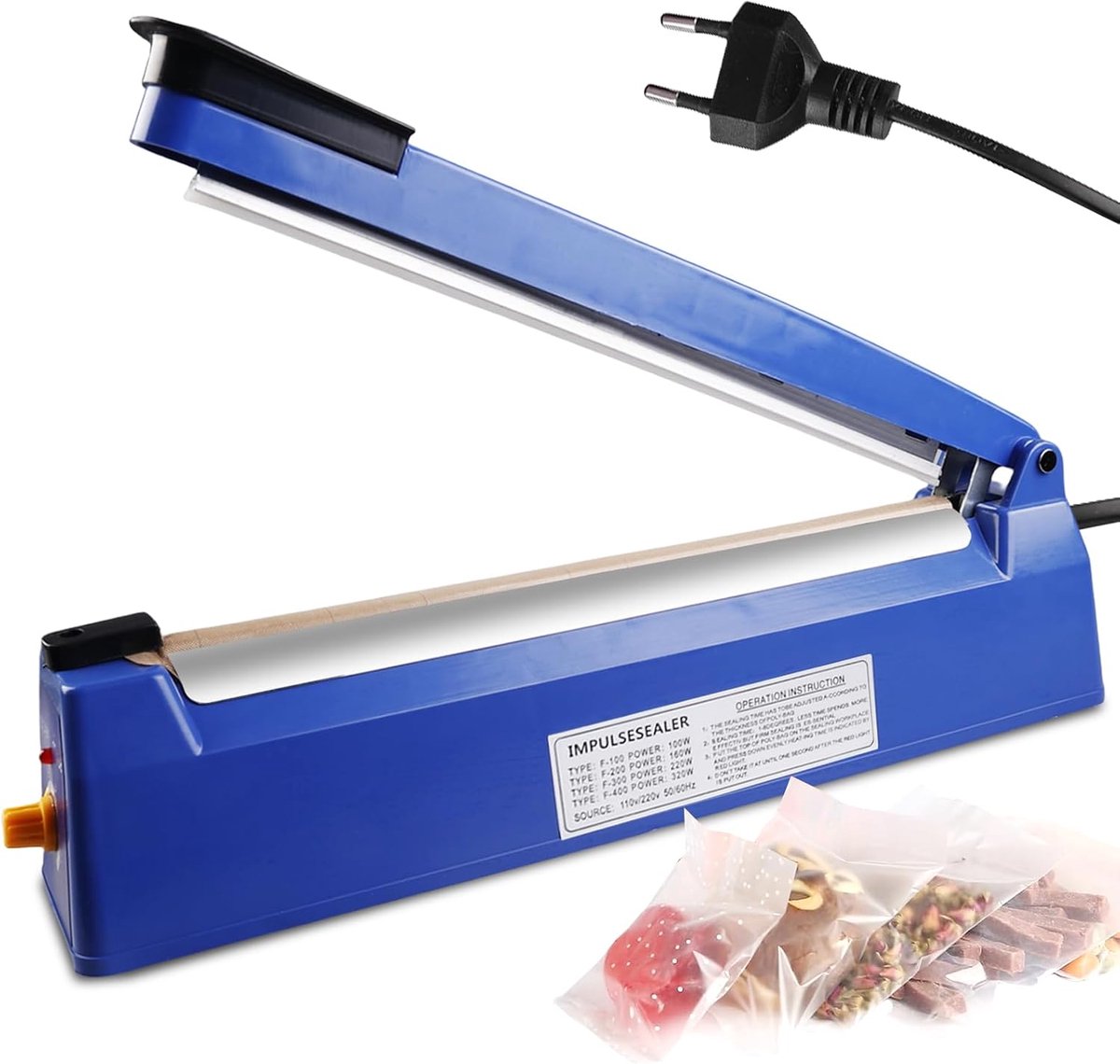 Plastic film sealer machine 300mm - thermoplastisch - 3mm sealing width - veilig en duurzaam - SnelShoppen