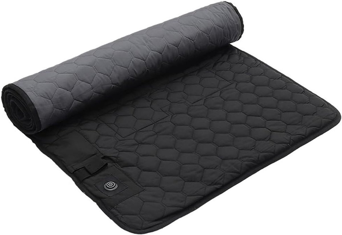 Verwarmingsmat - Verwarmde slaapmat - Ontspannen spieren - 7-zone verwarming - 198 x 62 cm - Zwart