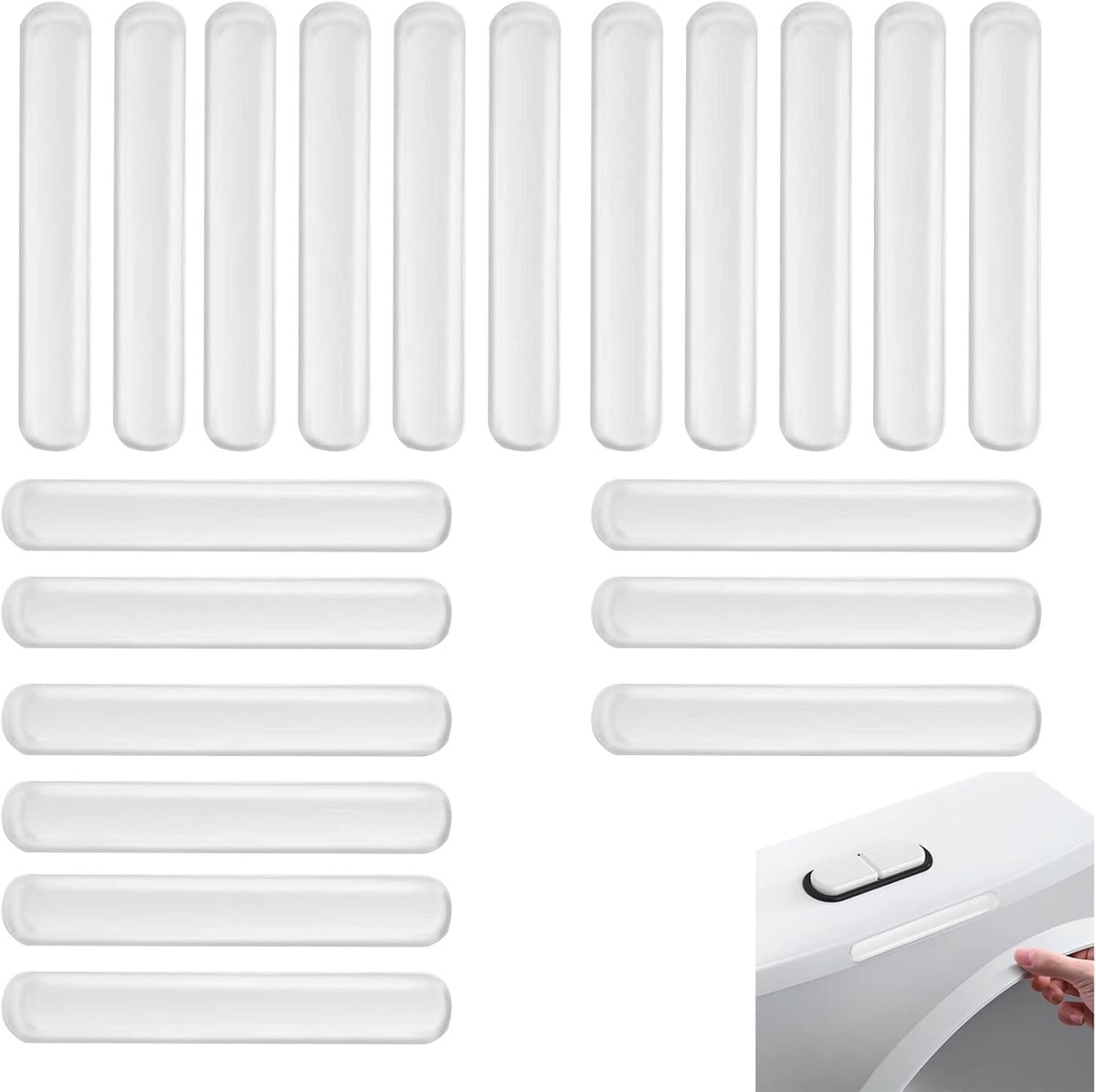 Rubber Buffers 20pcs - Zelfklevend - Transparant - Bescherming voor meubels - SnelShoppen