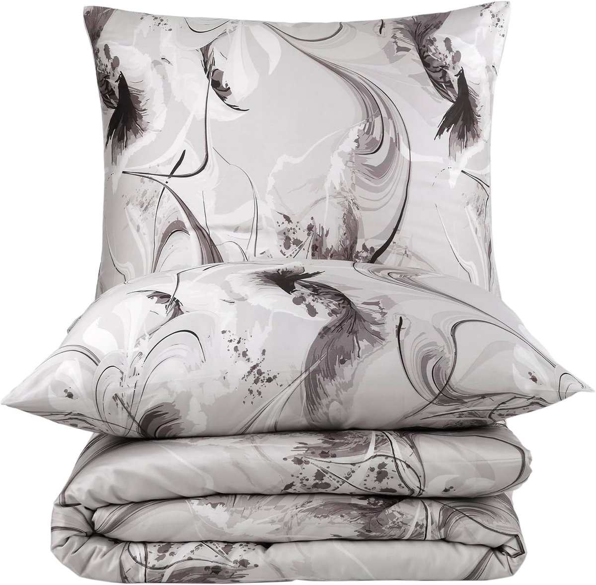 Beddengoedset 2-delig 140 x 200 cm - 100% katoen Ranforce - ademend met ritssluiting - optimaal slaapcomfort - SnelShoppen