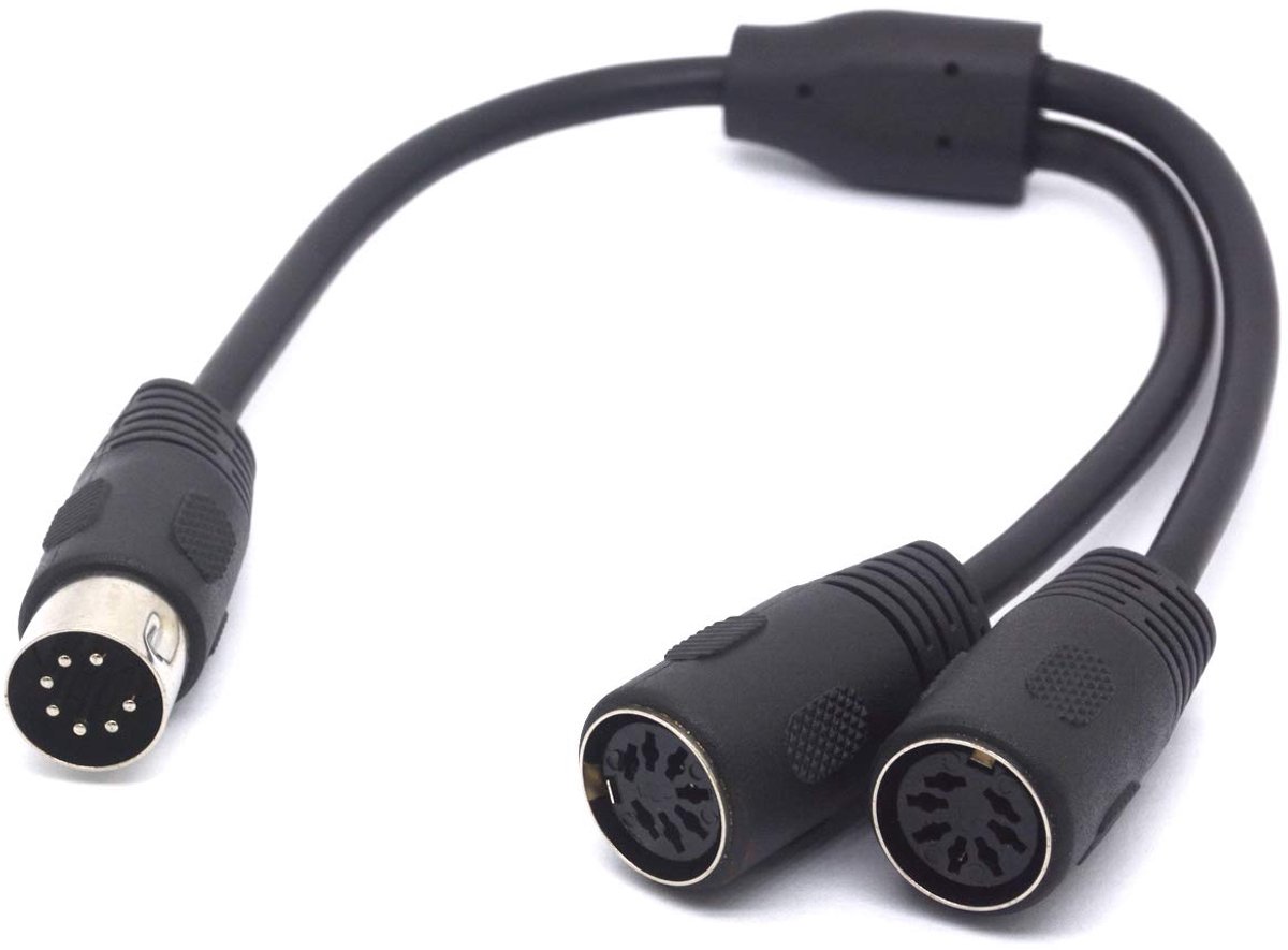 7 Pin DIN splitter kabel - 7 pin male naar 2 female jack adapter - Geschikt voor Bang & Olufsen en Naim - ShopVlot