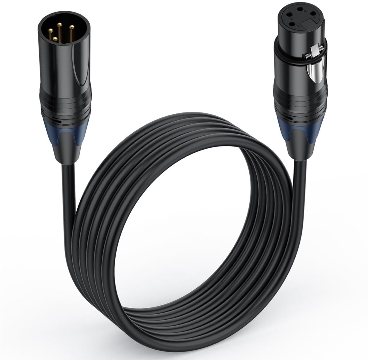 XLR kabel 4-polig 1.8m - microfoonvoedingskabel - voor DMX stageverlichting - professionele audioverbinding - ShopVlot