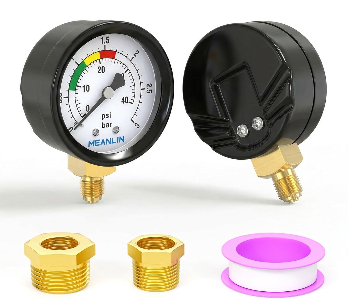 Zwembadmanometer 0~3Bar - 1/8" BSP - Onderste montage - Voor zwembaden en spa's - ShopVlot