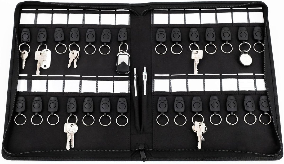 Key Folder DIN A4 - gerecycled PET - 28 verwisselbare sleutelhangers - overzichtelijke organisatie - ShopVlot