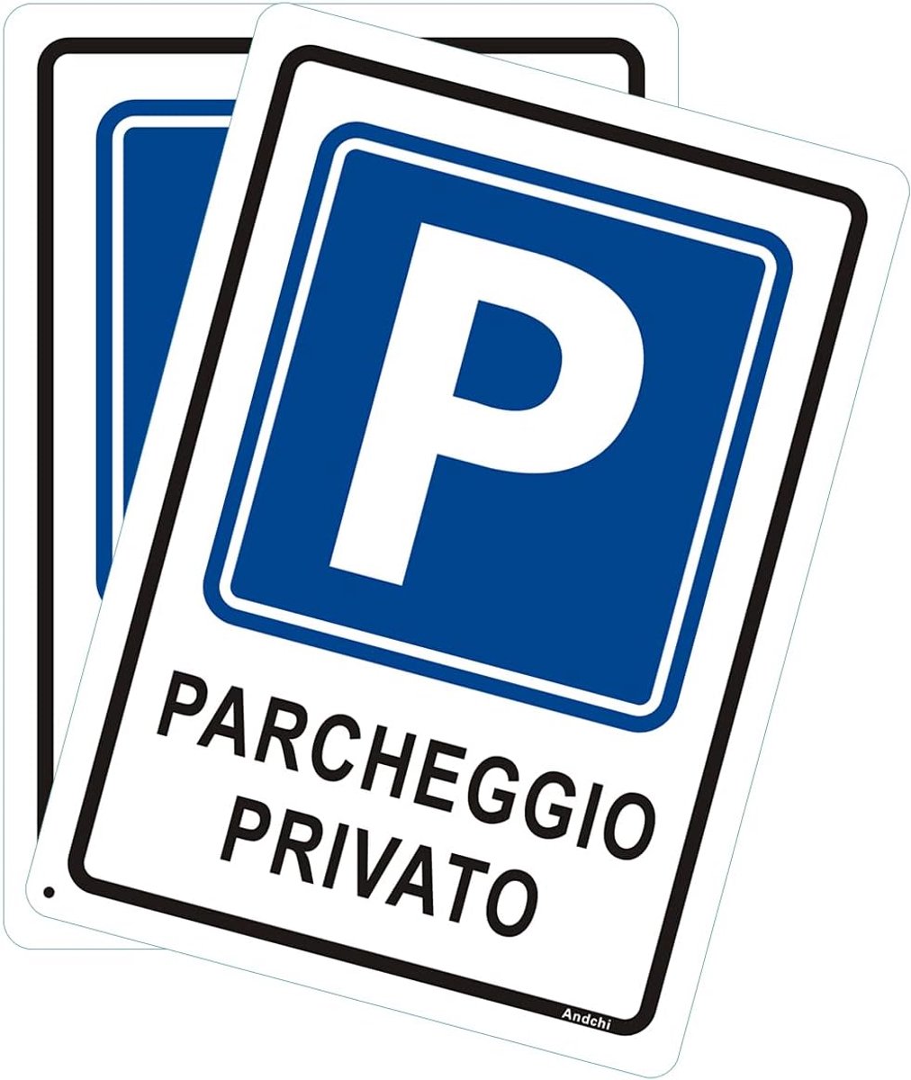 Naambordje "PRIVATO" voor parkeergelegenheid - aluminium - 1 mm dik - voorkomt verkeerd parkeren - ShopVlot