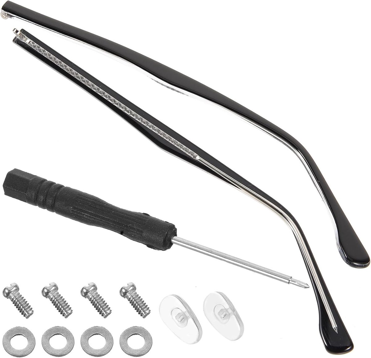 Metalen brillenbeugel - vervangend accessoire - comfortabel en eenvoudig te monteren - universele brilpootjes - ShopVlot