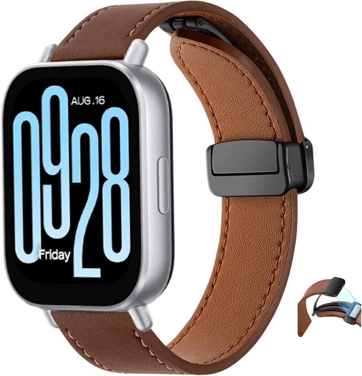 Horlogeband voor Xiaomi Redmi Watch 5 Active/Lite - PU-leer - Zacht en verstelbaar - Perfecte vervanging - ShopVlot