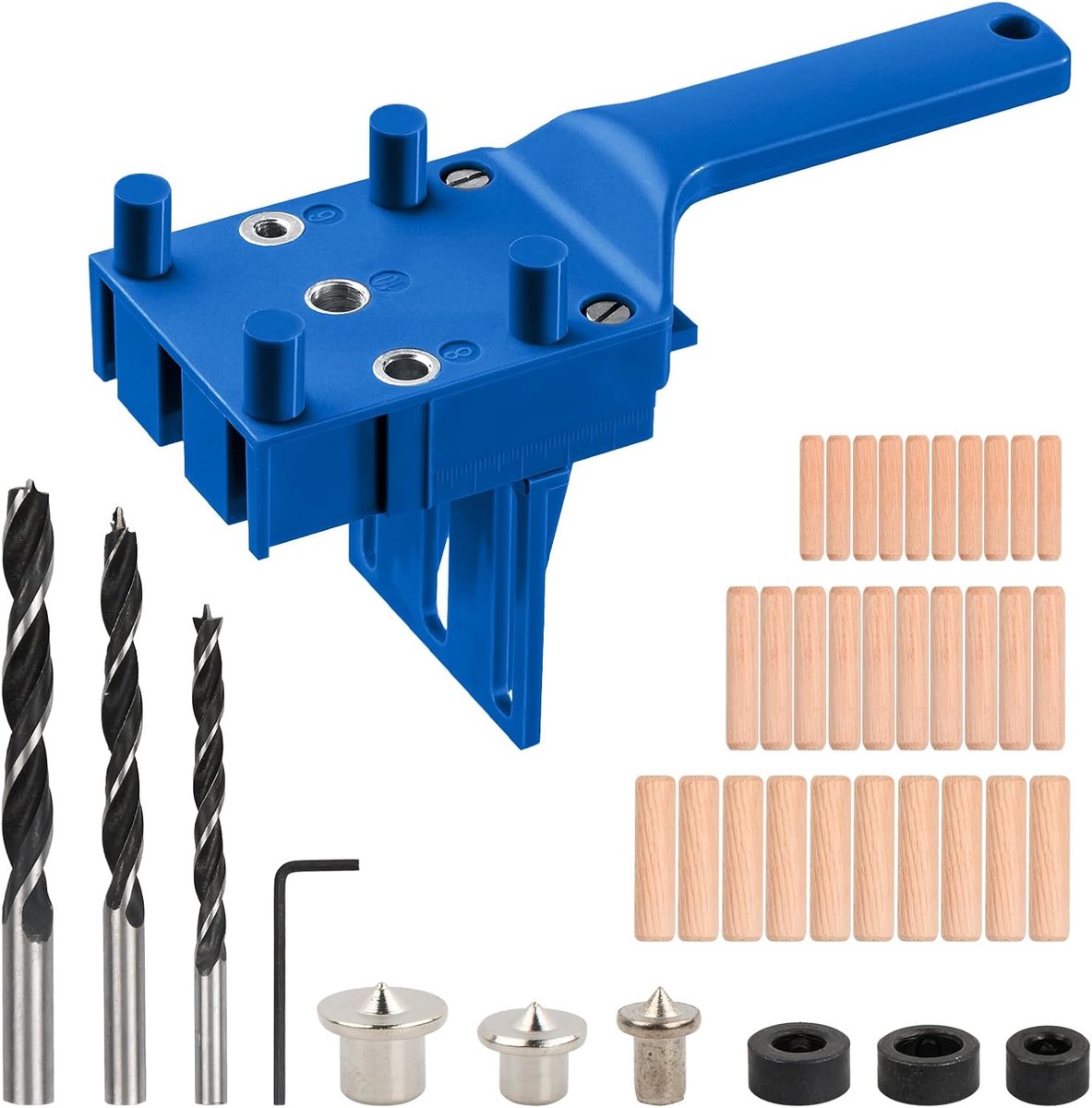 41-delige pluggenset voor houtbewerking - handmatig boren van hout - 6/8/10 mm - ideaal voor gaten zagen - ShopVlot