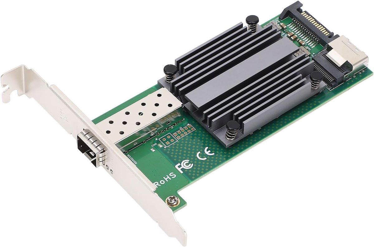 Netwerkkaart 10Gb M.2 - SFP+ Ethernet LAN Adapter - 82599EN Controller - Ideaal voor industriële servers - ShopVlot