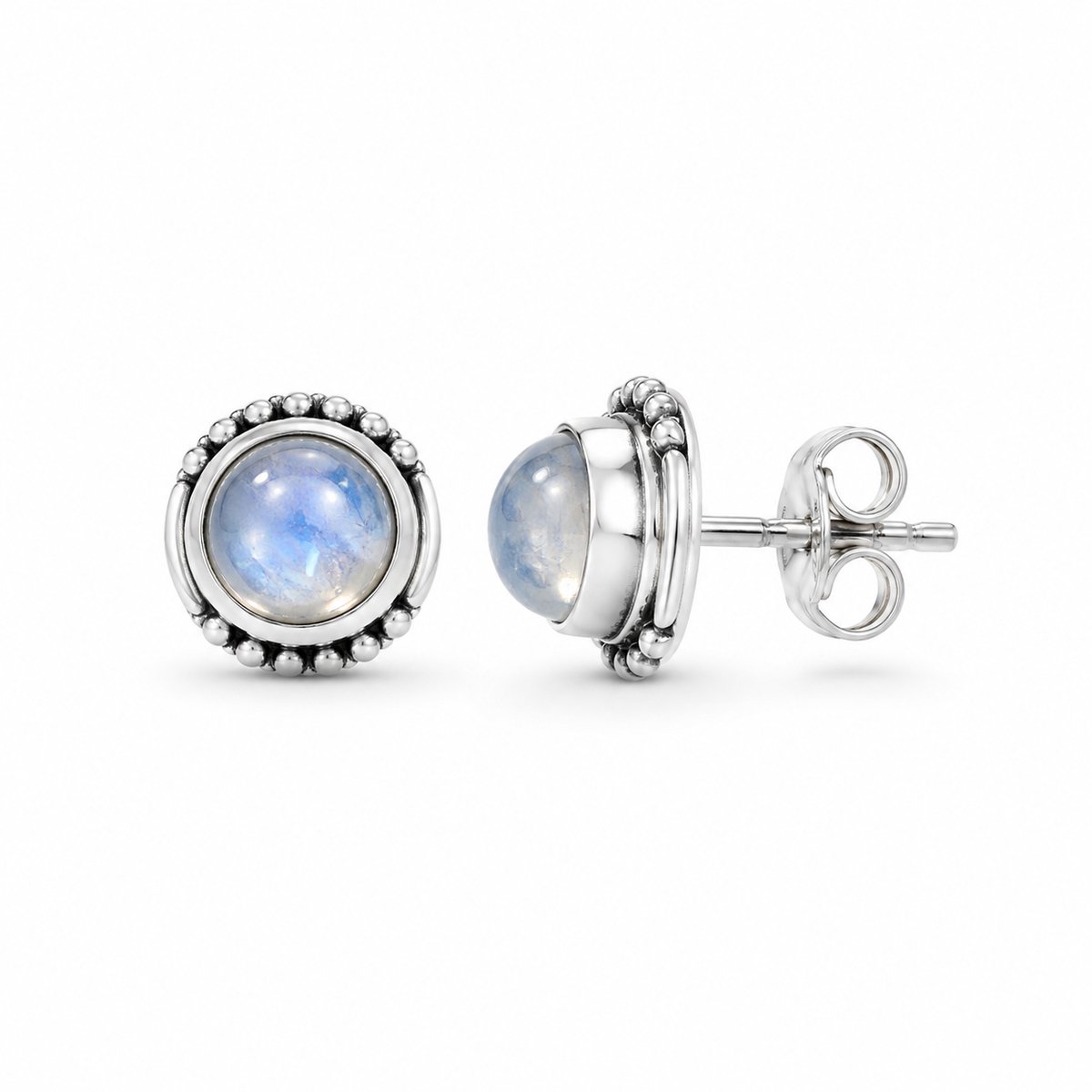 House of Jewels Maansteen Oorknoppen / Oorbellen - Echt Zilver