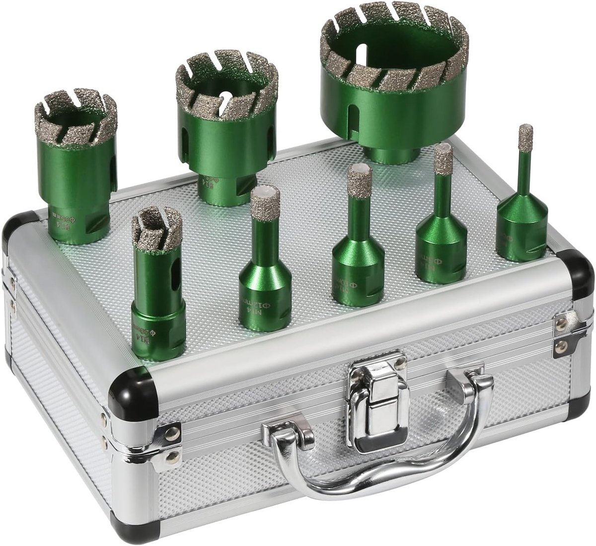 Diamant Kernboor Set 8-delig - 6-68mm M14 Draad - Vacuum Gelaste Technologie - Snelle en duurzame snede - ShopVlot