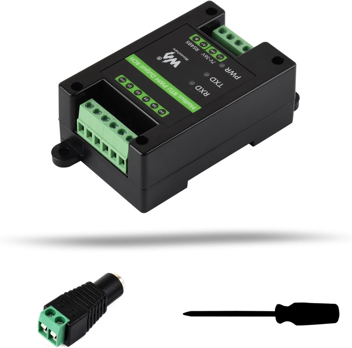 PWM Output Module 4-kanaals - Modbus RTU RS485 - Ingebouwde isolatie - Flexibele industriële controle - ShopVlot