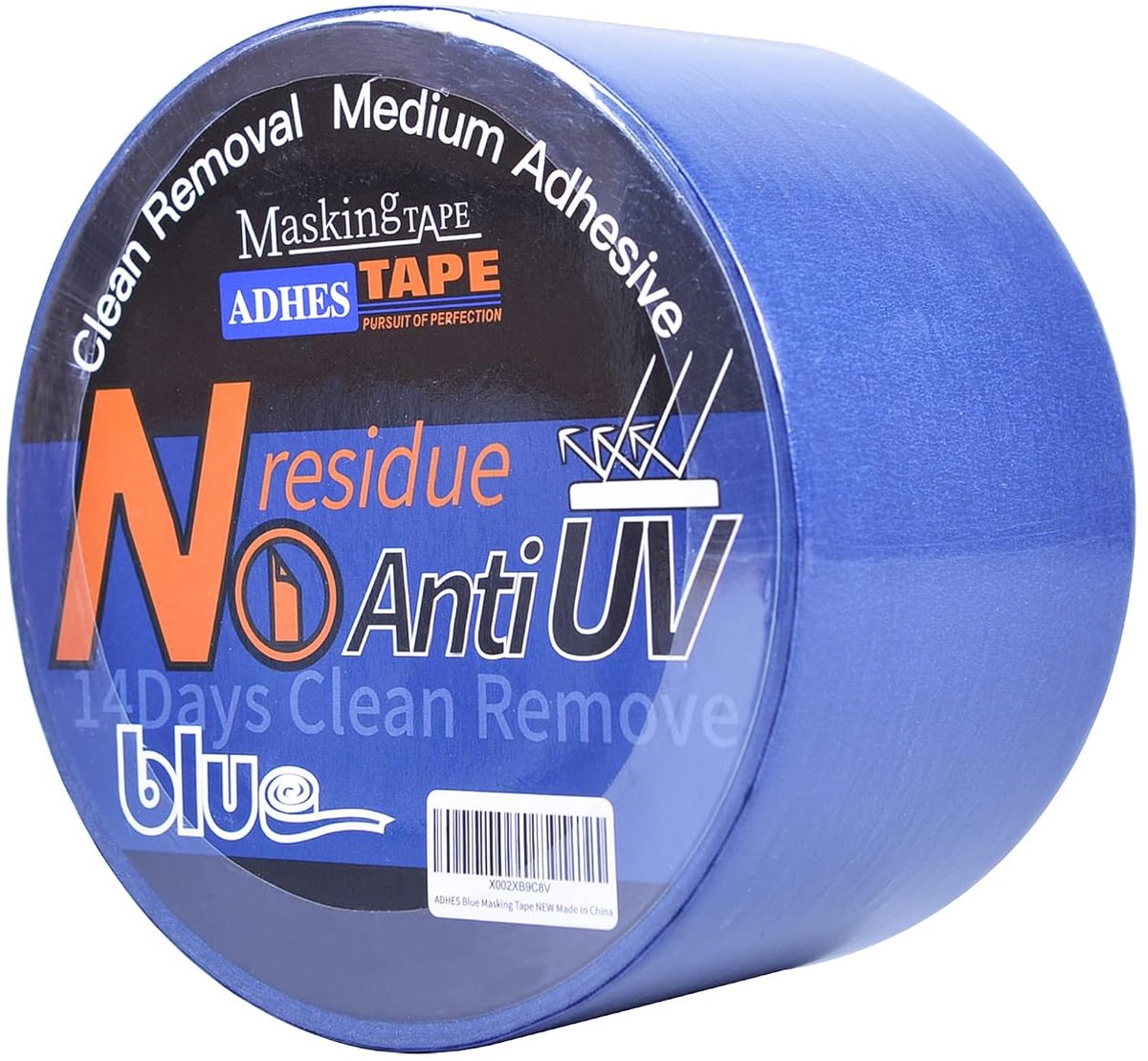 Verfmasker tape 72 mm x 55 m - Blauw plaktape - Voor binnen en buiten - Voor scherpe kleurgrenzen - ShopVlot