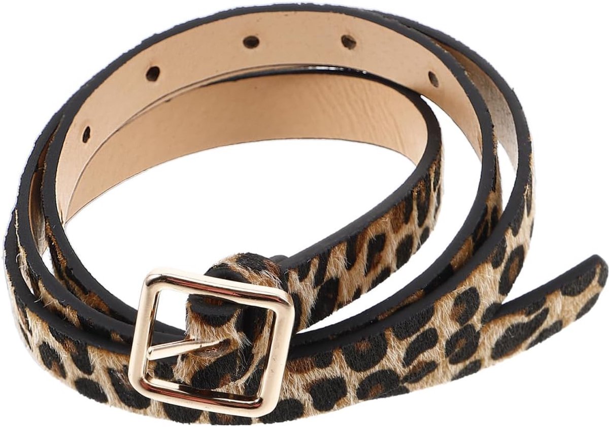 Damesriem 105 cm - Leopardenprint - Faux leren riem - Stijlvolle modeaccessoire - ShopVlot
