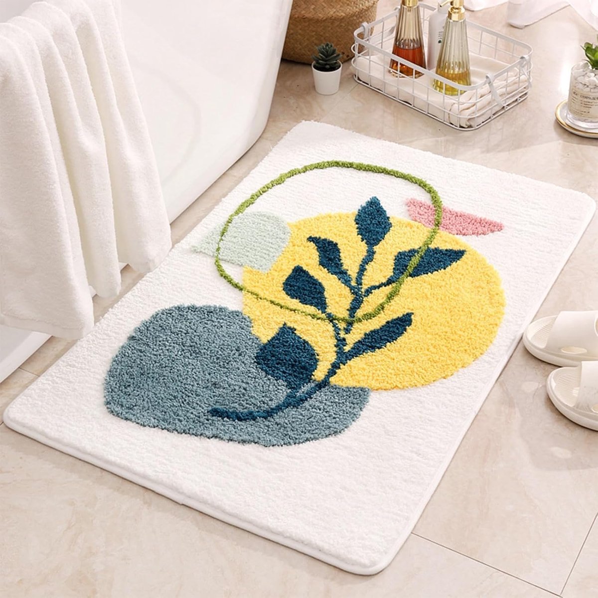 Badmat Extra Zacht Wit - Microfiber - Absorberend - Comfort voor Badkamer - ShopVlot