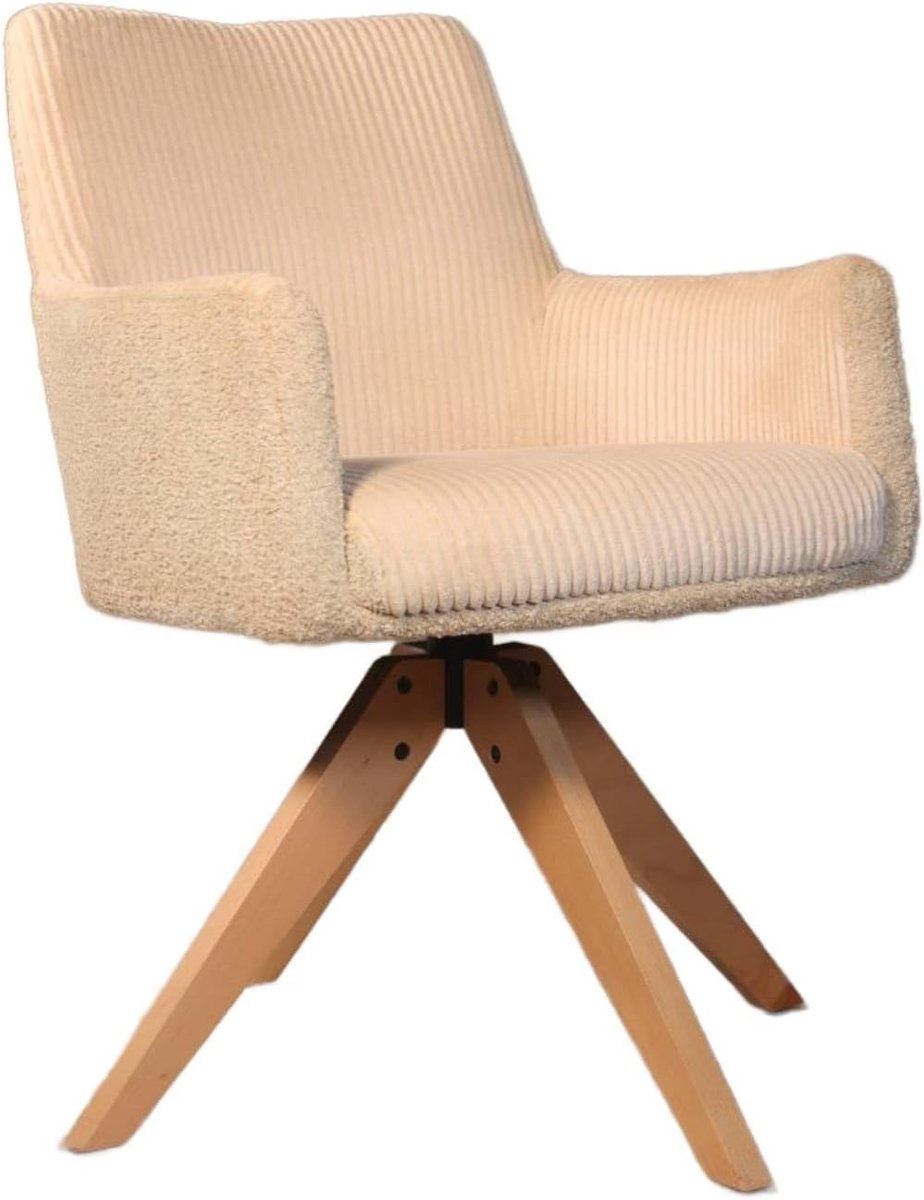 Eetkamerstoelen set van 4 - draaibaar - armleuningen - gemakkelijk te monteren - ShopVlot