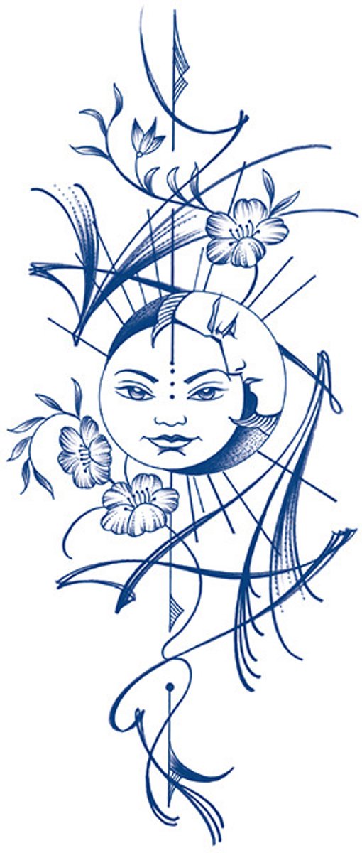 Tijdelijke tattoo Sacred Moon 2 weken