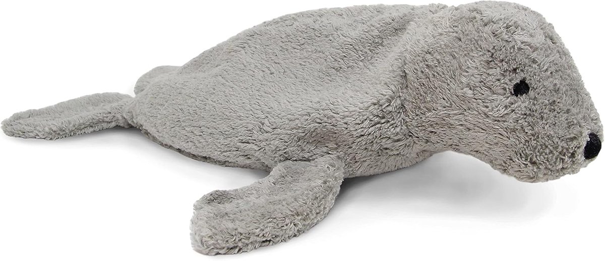 Knuffelbare dierenknuffel klein - grijze cape - ecologisch katoen - multifunctioneel als warmtedeken - ShopVlot