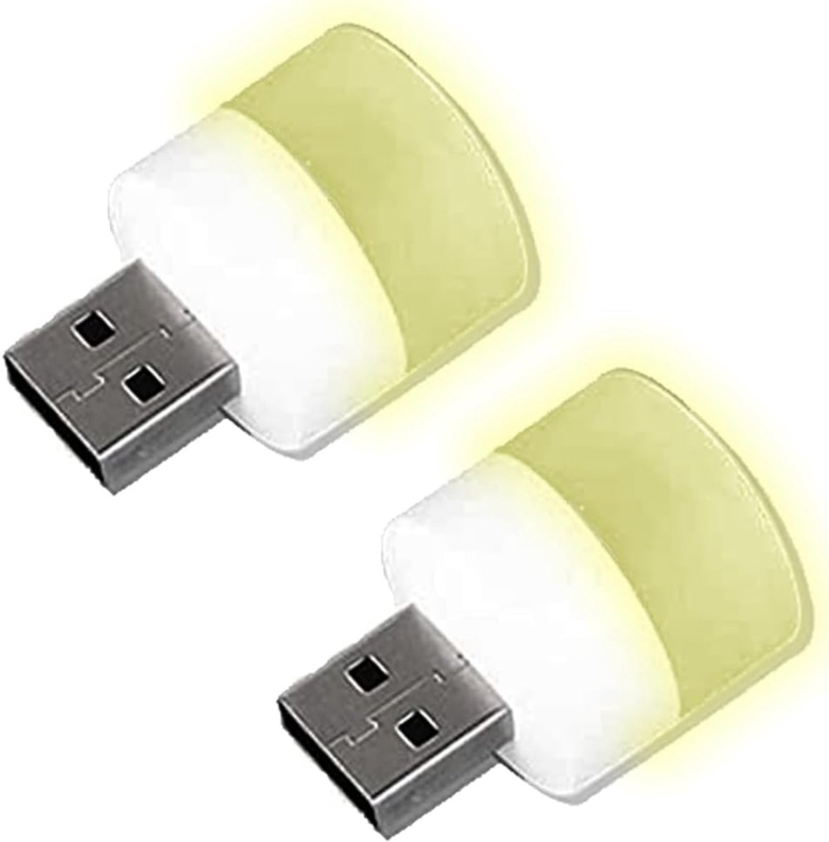 Mini USB lamp - 2x set - warm en koel wit - ideaal voor lezen of sfeer - ShopVlot
