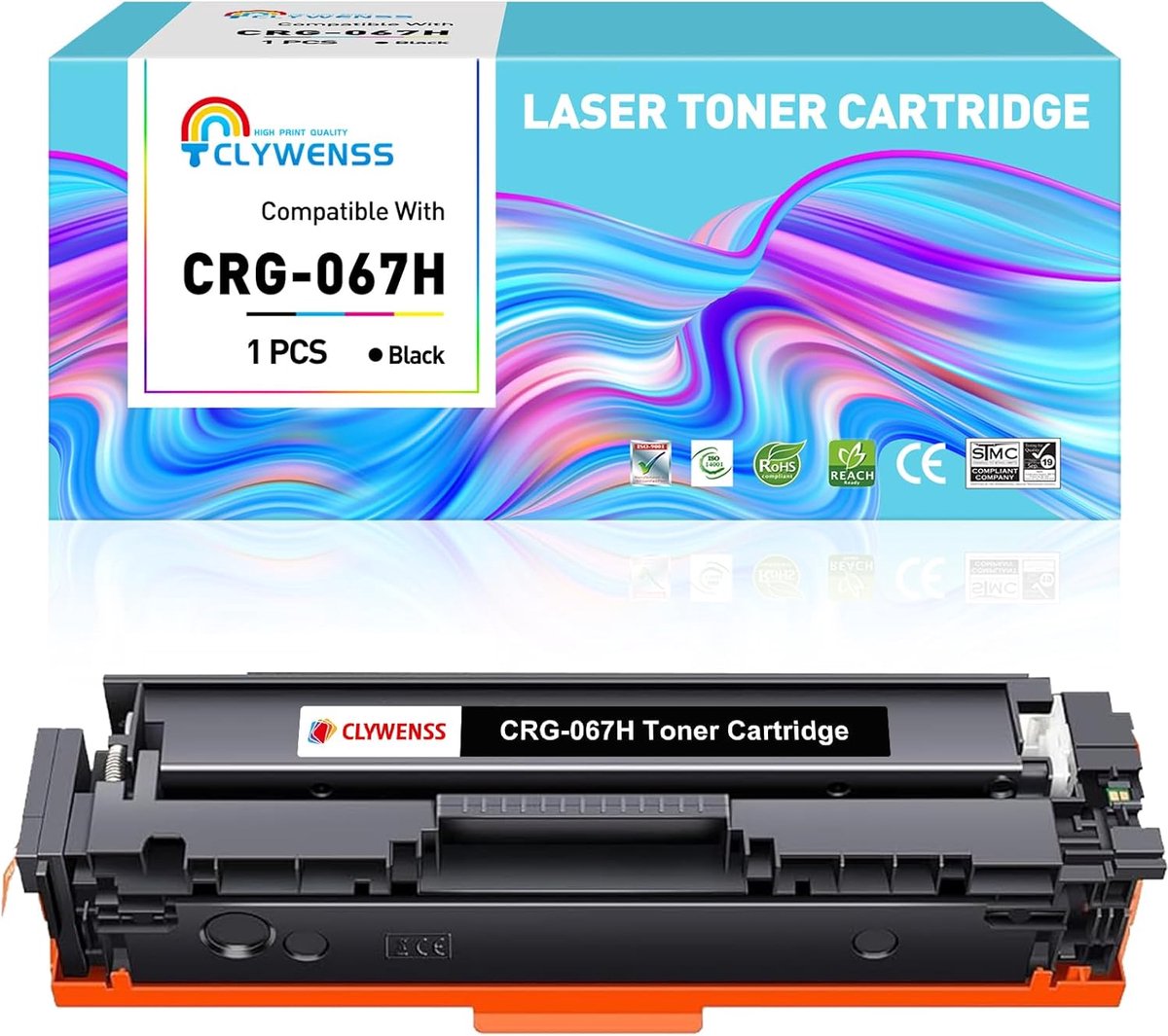 Toner Cartridge CRG-067H - Zwart - Compatibel - Geschikt voor Canon printers - ShopVlot
