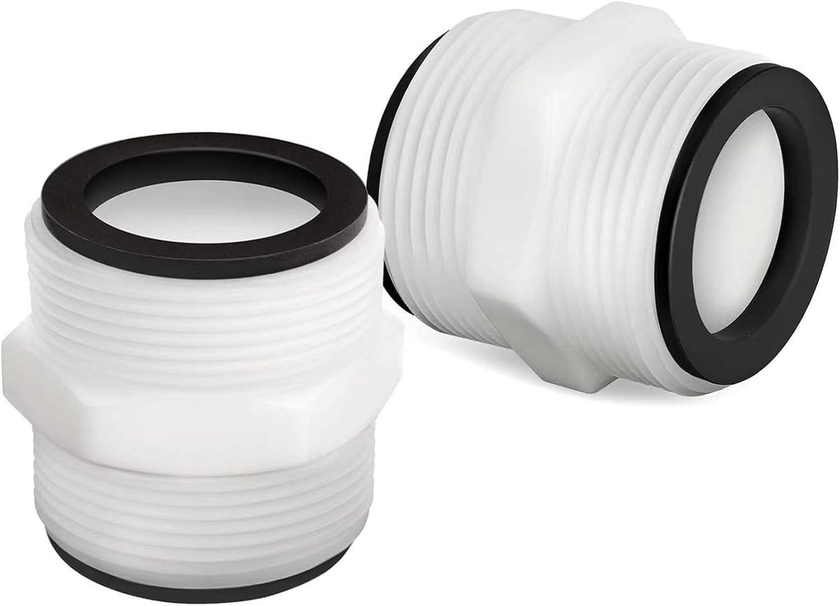 Adapter 1.5 Inch - 2 Stuks - Met Ringafdichting - Eenvoudig aansluiten van zwembadslangen - ShopVlot