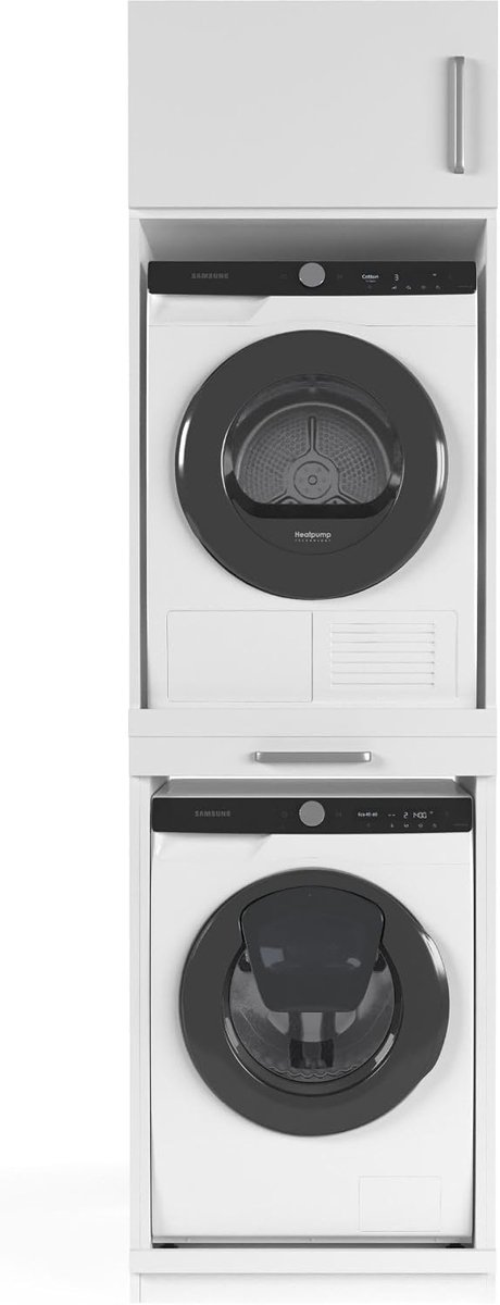Washer Cabinet Sydney - 700(D)*665(W)*2350(H) mm - Wit - Ergonomisch ontwerp - Gemakkelijk te installeren - ShopVlot